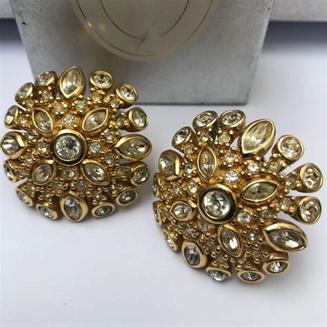 dior ohrringe ebay|Christian Dior Ohrringe 1980 Vintage Ohrclips Earrings Goldton .